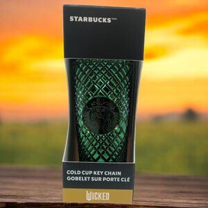 Starbucks x Wicked Green Jeweled Emerald‎ City Mini Tumbler Keychain